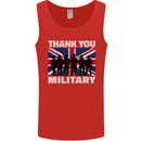 TY British Military Veteran Army Navy RAF Para Mens Vest Tank Top Red