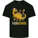 Tacosaurus Funny Mexican Taco Dinosaur Kids T-Shirt Childrens Black