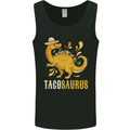 Tacosaurus Funny Mexican Taco Dinosaur Mens Vest Tank Top Black