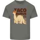 Tacosaurus Funny Mexican Taco Dinosaur T-Rex Mens Cotton T-Shirt Tee Top Charcoal