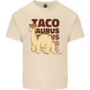 Tacosaurus Funny Mexican Taco Dinosaur T-Rex Mens Cotton T-Shirt Tee Top Natural