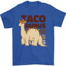 Tacosaurus Funny Mexican Taco Dinosaur T-Rex Mens T-Shirt 100% Cotton Royal Blue