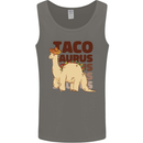 Tacosaurus Funny Mexican Taco Dinosaur T-Rex Mens Vest Tank Top Charcoal