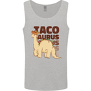 Tacosaurus Funny Mexican Taco Dinosaur T-Rex Mens Vest Tank Top Sports Grey