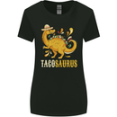 Tacosaurus Funny Mexican Taco Dinosaur Womens Wider Cut T-Shirt Black