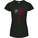 Taiwan Skull Gym Training Bodybuilding Womens Petite Cut T-Shirt Black