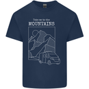 Take Me To Mountains RV Camper Caravan Mens Cotton T-Shirt Tee Top Navy Blue