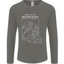 Take Me To Mountains RV Camper Caravan Mens Long Sleeve T-Shirt Charcoal