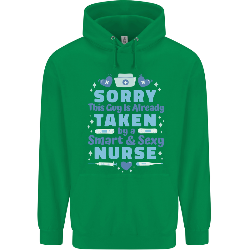 Taken By a Smart Nurse Funny Valentines Day Childrens Kids Hoodie Irish Green