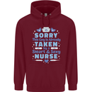 Taken By a Smart Nurse Funny Valentines Day Childrens Kids Hoodie Maroon