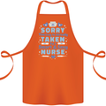 Taken By a Smart Nurse Funny Valentines Day Cotton Apron 100% Organic Orange