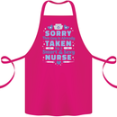 Taken By a Smart Nurse Funny Valentines Day Cotton Apron 100% Organic Pink