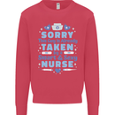 Taken By a Smart Nurse Funny Valentines Day Kids Sweatshirt Jumper Heliconia