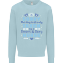 Taken By a Smart Nurse Funny Valentines Day Kids Sweatshirt Jumper Light Blue