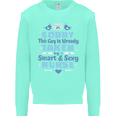 Taken By a Smart Nurse Funny Valentines Day Kids Sweatshirt Jumper Peppermint