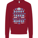 Taken By a Smart Nurse Funny Valentines Day Kids Sweatshirt Jumper Red
