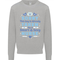 Taken By a Smart Nurse Funny Valentines Day Kids Sweatshirt Jumper Sports Grey