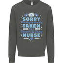 Taken By a Smart Nurse Funny Valentines Day Kids Sweatshirt Jumper Storm Grey