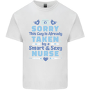 Taken By a Smart Nurse Funny Valentines Day Mens Cotton T-Shirt Tee Top White