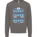 Taken By a Smart Nurse Funny Valentines Day Mens Sweatshirt Jumper Charcoal