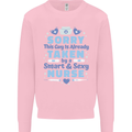 Taken By a Smart Nurse Funny Valentines Day Mens Sweatshirt Jumper Light Pink