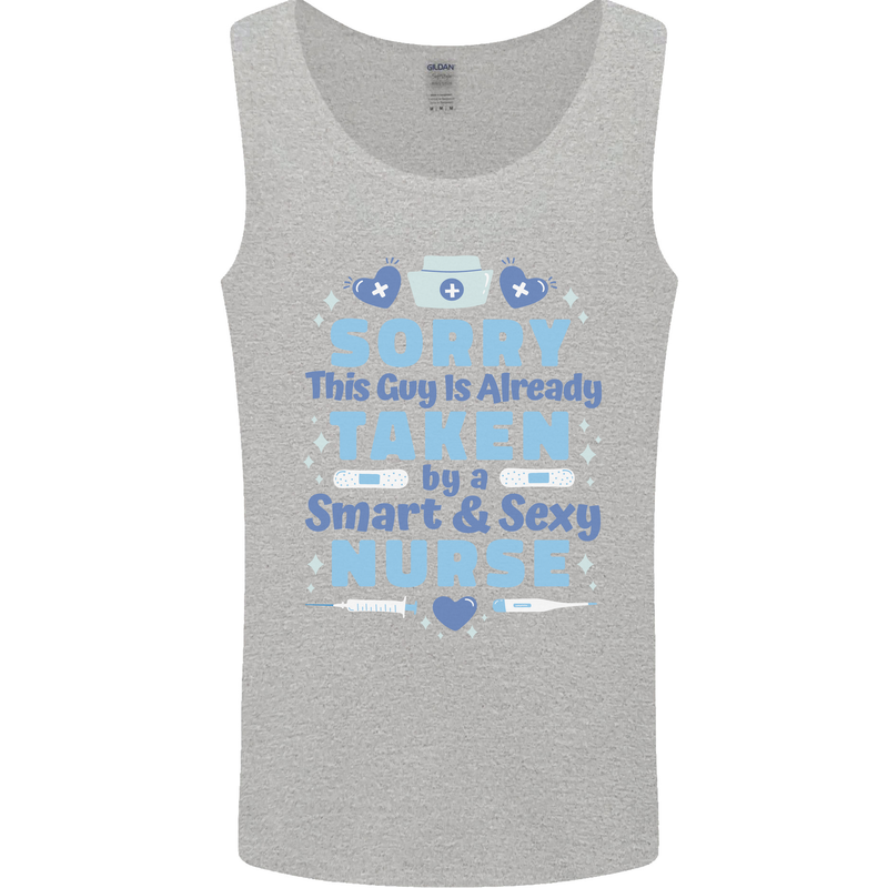 Taken By a Smart Nurse Funny Valentines Day Mens Vest Tank Top Sports Grey