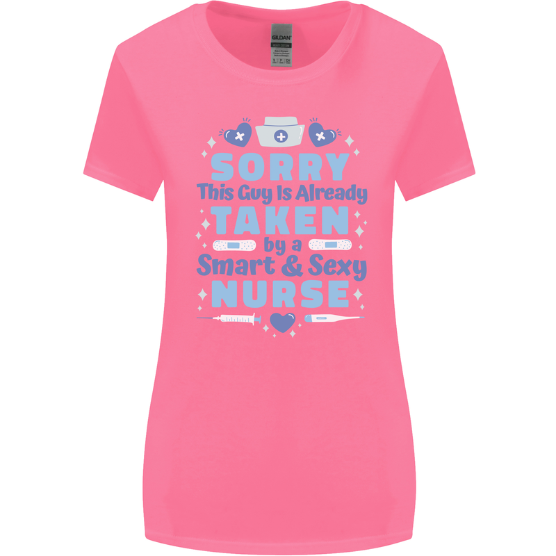 Taken By a Smart Nurse Funny Valentines Day Womens Wider Cut T-Shirt Azalea