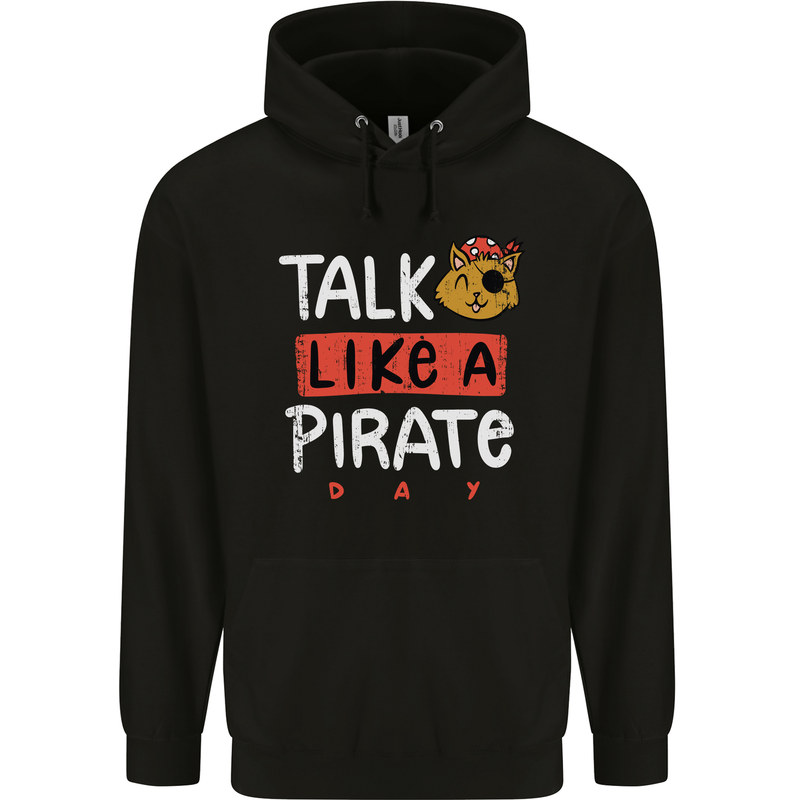 Talk Like a Pirate Day Childrens Kids Hoodie Black