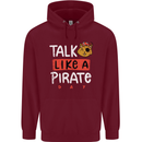 Talk Like a Pirate Day Childrens Kids Hoodie Maroon