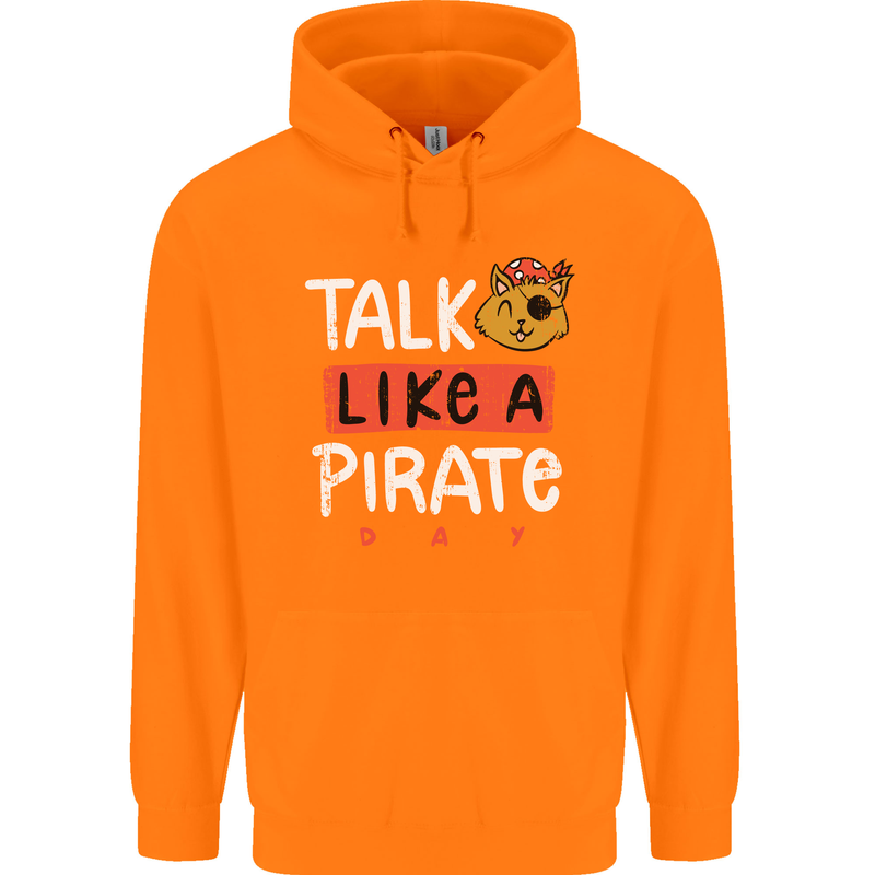 Talk Like a Pirate Day Childrens Kids Hoodie Orange