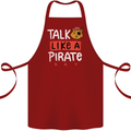 Talk Like a Pirate Day Cotton Apron 100% Organic Maroon