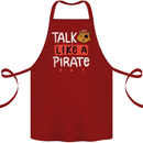 Talk Like a Pirate Day Cotton Apron 100% Organic Maroon