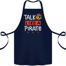 Talk Like a Pirate Day Cotton Apron 100% Organic Navy Blue