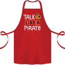 Talk Like a Pirate Day Cotton Apron 100% Organic Red