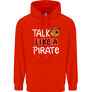 Talk Like a Pirate Day Mens 80% Cotton Hoodie Bright Red