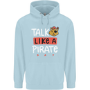 Talk Like a Pirate Day Mens 80% Cotton Hoodie Light Blue