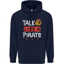 Talk Like a Pirate Day Mens 80% Cotton Hoodie Navy Blue