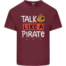 Talk Like a Pirate Day Mens Cotton T-Shirt Tee Top Maroon