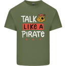 Talk Like a Pirate Day Mens Cotton T-Shirt Tee Top Military Green