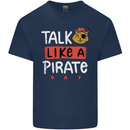 Talk Like a Pirate Day Mens Cotton T-Shirt Tee Top Navy Blue