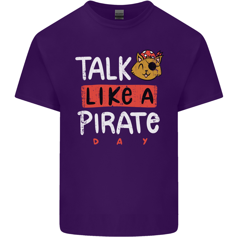 Talk Like a Pirate Day Mens Cotton T-Shirt Tee Top Purple