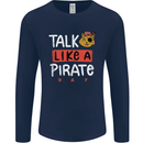 Talk Like a Pirate Day Mens Long Sleeve T-Shirt Navy Blue