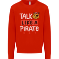 Talk Like a Pirate Day Mens Sweatshirt Jumper Bright Red