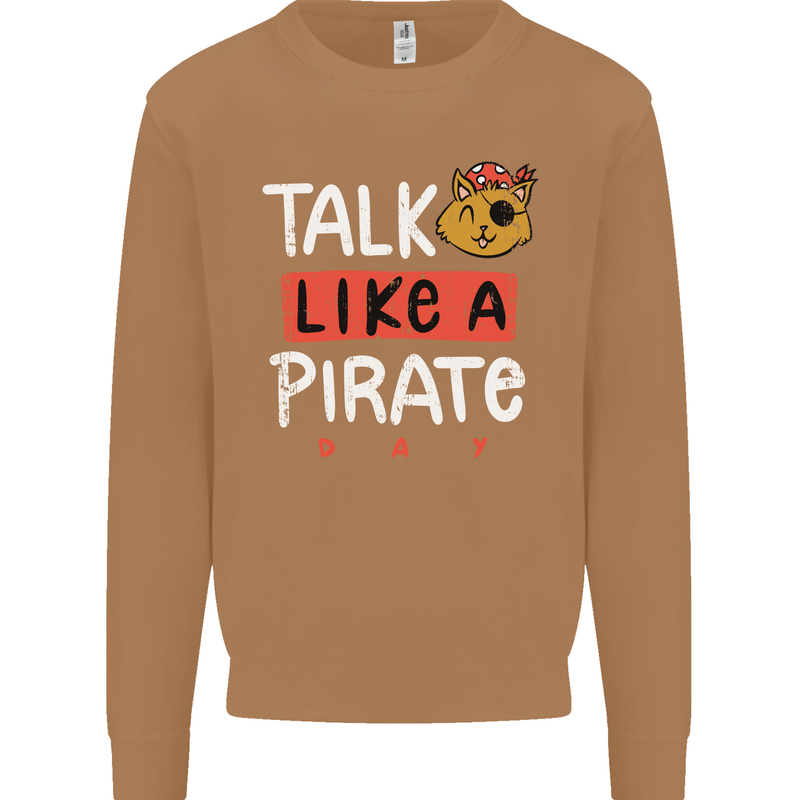 Talk Like a Pirate Day Mens Sweatshirt Jumper Caramel Latte