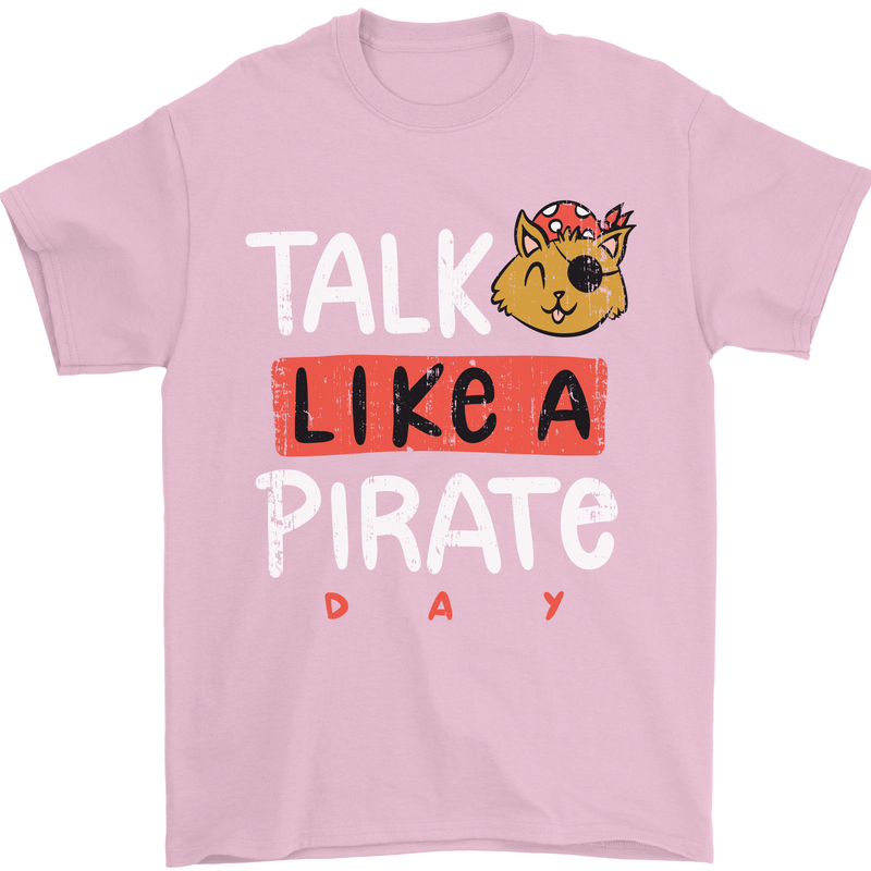 Talk Like a Pirate Day Mens T-Shirt 100% Cotton Light Pink