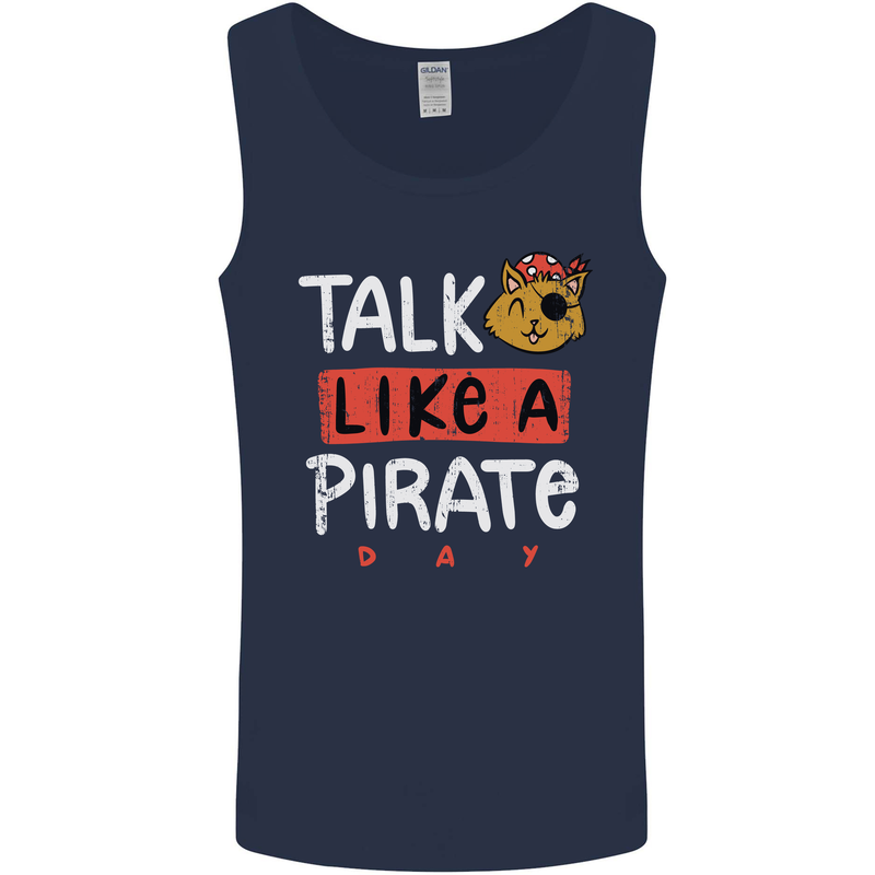 Talk Like a Pirate Day Mens Vest Tank Top Navy Blue