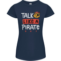 Talk Like a Pirate Day Womens Petite Cut T-Shirt Navy Blue