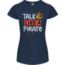 Talk Like a Pirate Day Womens Petite Cut T-Shirt Navy Blue
