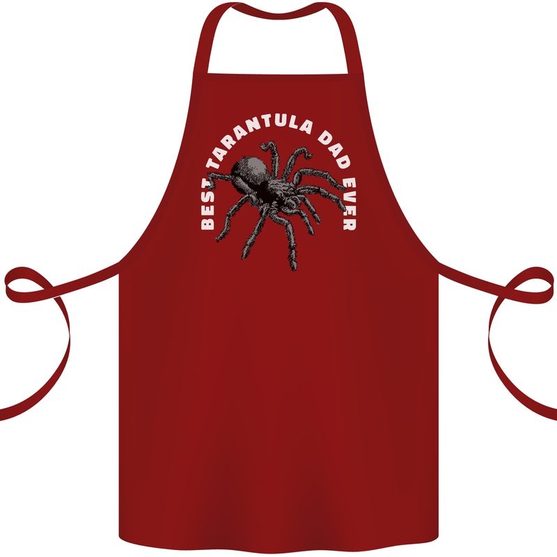 Tarantula Dad Funny Spider Cotton Apron 100% Organic Maroon