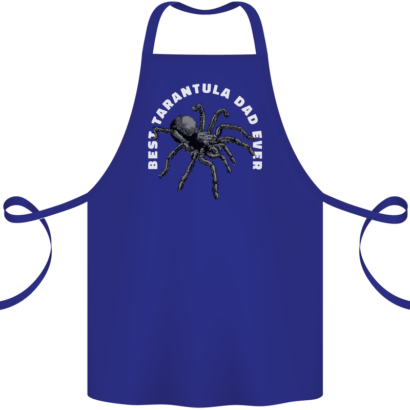 Tarantula Dad Funny Spider Cotton Apron 100% Organic Royal Blue